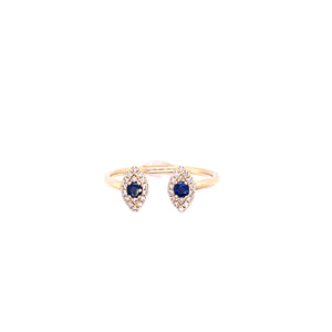 
                  
                    Evil Eye Diamond & Sapphire Cuff Ring
                  
                