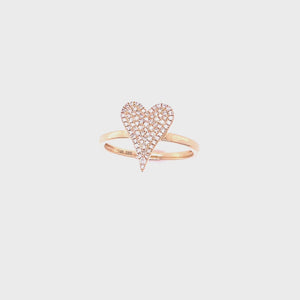 
                  
                    Load and play video in Gallery viewer, Diamond Pavé Heart Ring
                  
                