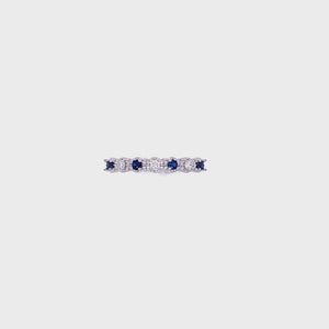 
                  
                    Load and play video in Gallery viewer, Diamond &amp;amp; Sapphire Burst Ring
                  
                