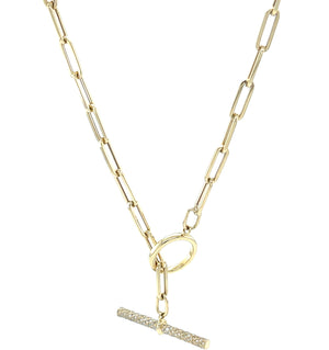 
                  
                    Diamond Paperclip Toggle Necklace
                  
                