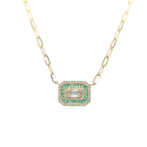 
                  
                    Emerald & Diamonds Paperclip Necklace
                  
                