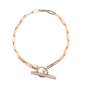 
                  
                    Diamond Paperclip Toggle Bracelet
                  
                