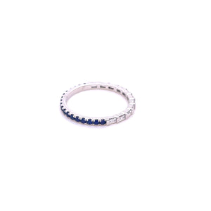 
                  
                    Baguette Diamond & Sapphire Eternity Ring
                  
                